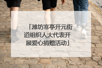 潍坊寒亭开元街道组织人大代表开展爱心捐赠活动